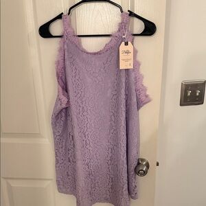 Purple Lace Tank Top